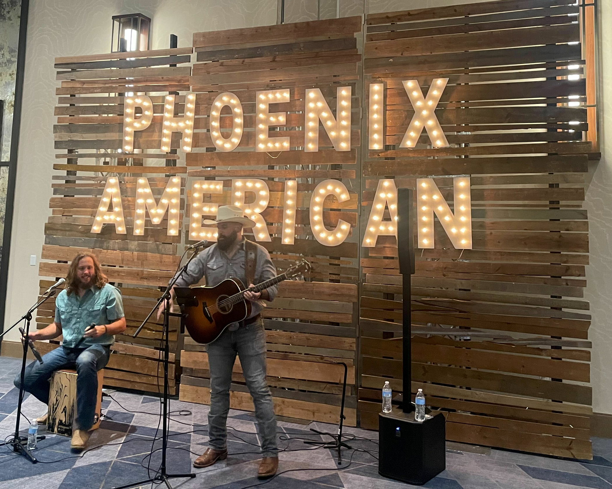 Live music at the Phoenix American sponsored cocktail party at FactRight.